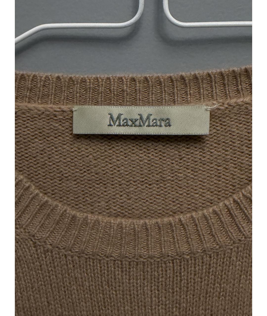 MAX MARA Коричневый кашемировый джемпер / свитер, фото 3