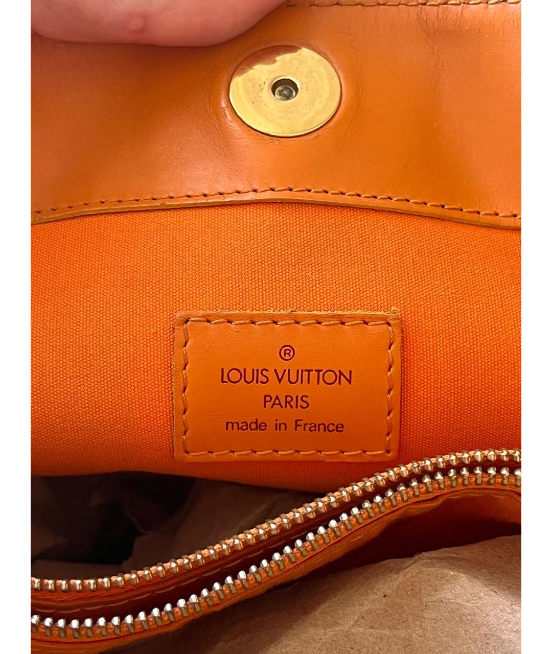 LOUIS VUITTON Оранжевая кожаная сумка через плечо, фото 8