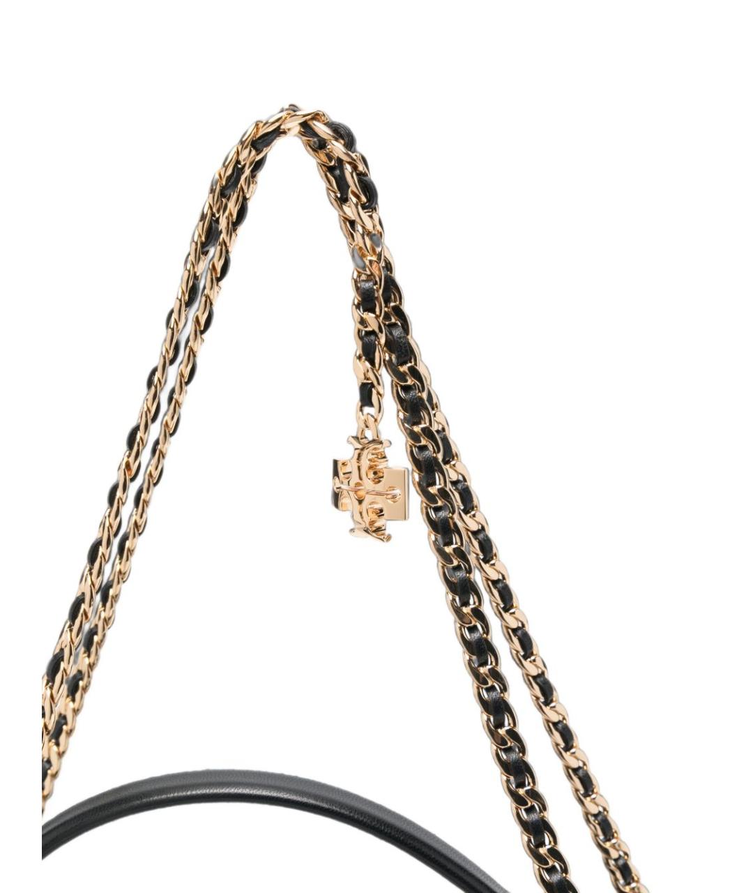 TORY BURCH Черная кожаная сумка тоут, фото 4