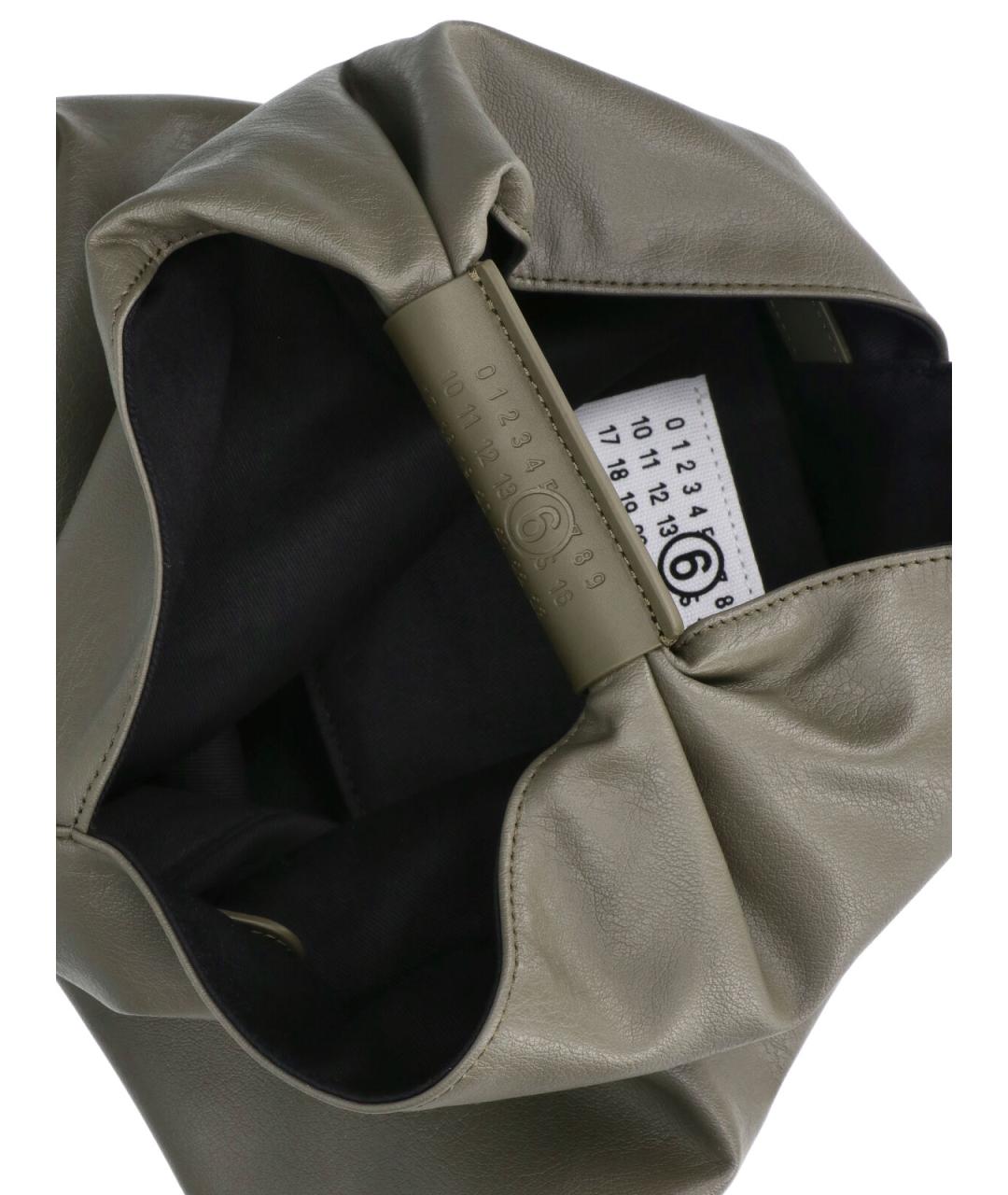 MM6 MAISON MARGIELA Зеленая сумка тоут из искусственной кожи, фото 4