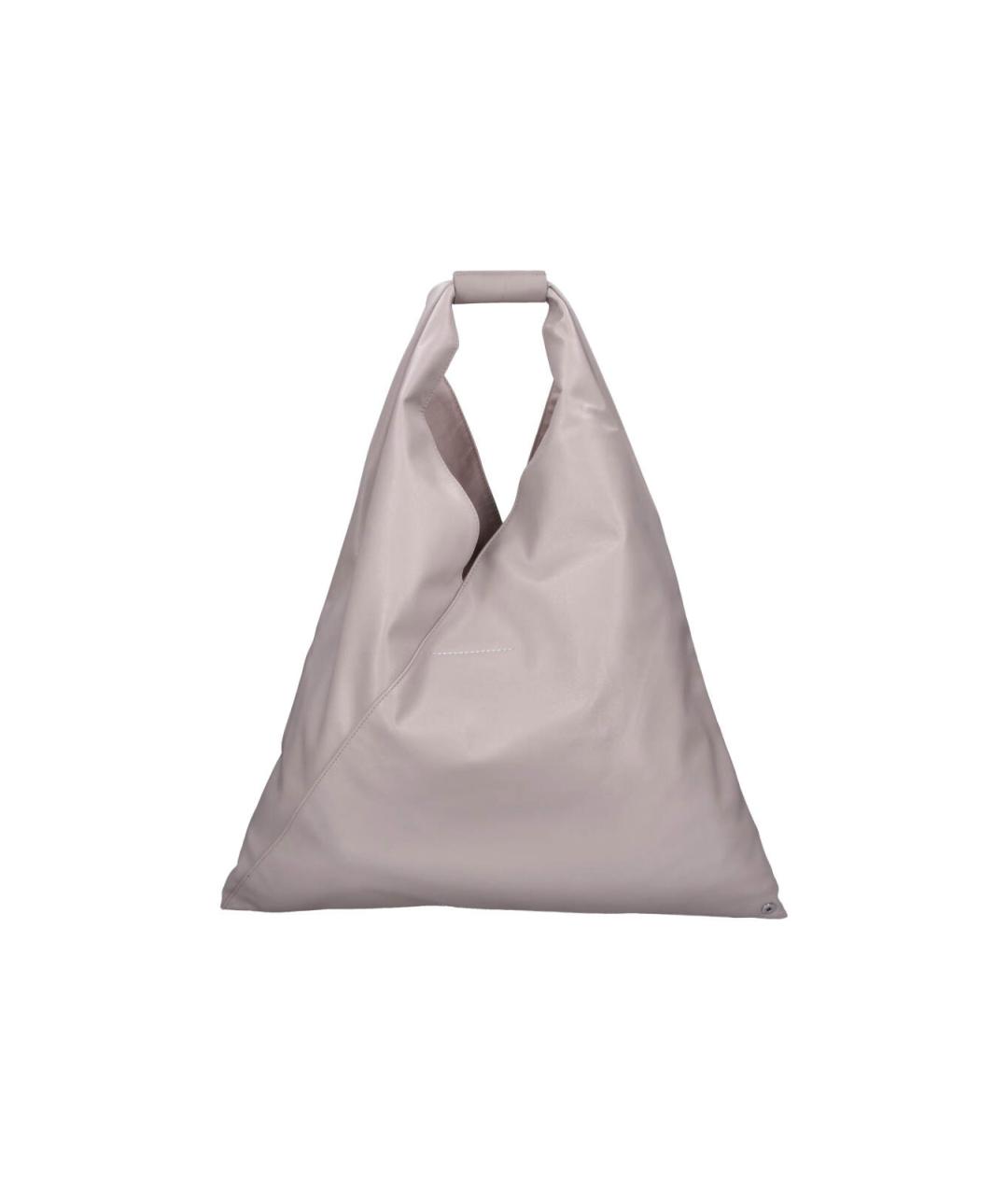 MM6 MAISON MARGIELA Серая сумка тоут из искусственной кожи, фото 3
