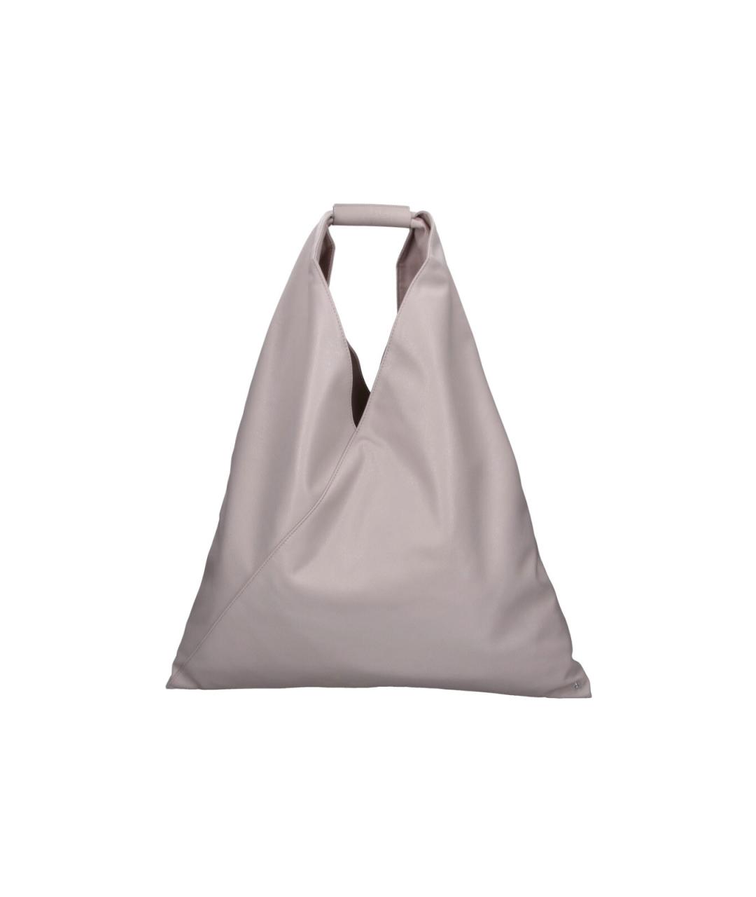 MM6 MAISON MARGIELA Серая сумка тоут из искусственной кожи, фото 1