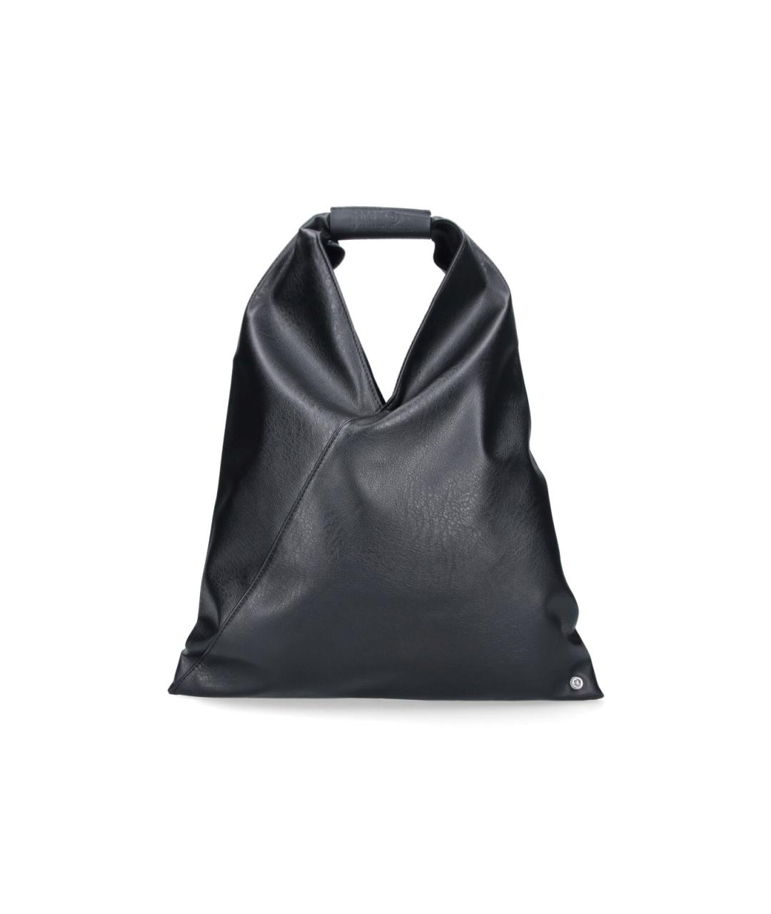 MM6 MAISON MARGIELA Черная сумка тоут из искусственной кожи, фото 1