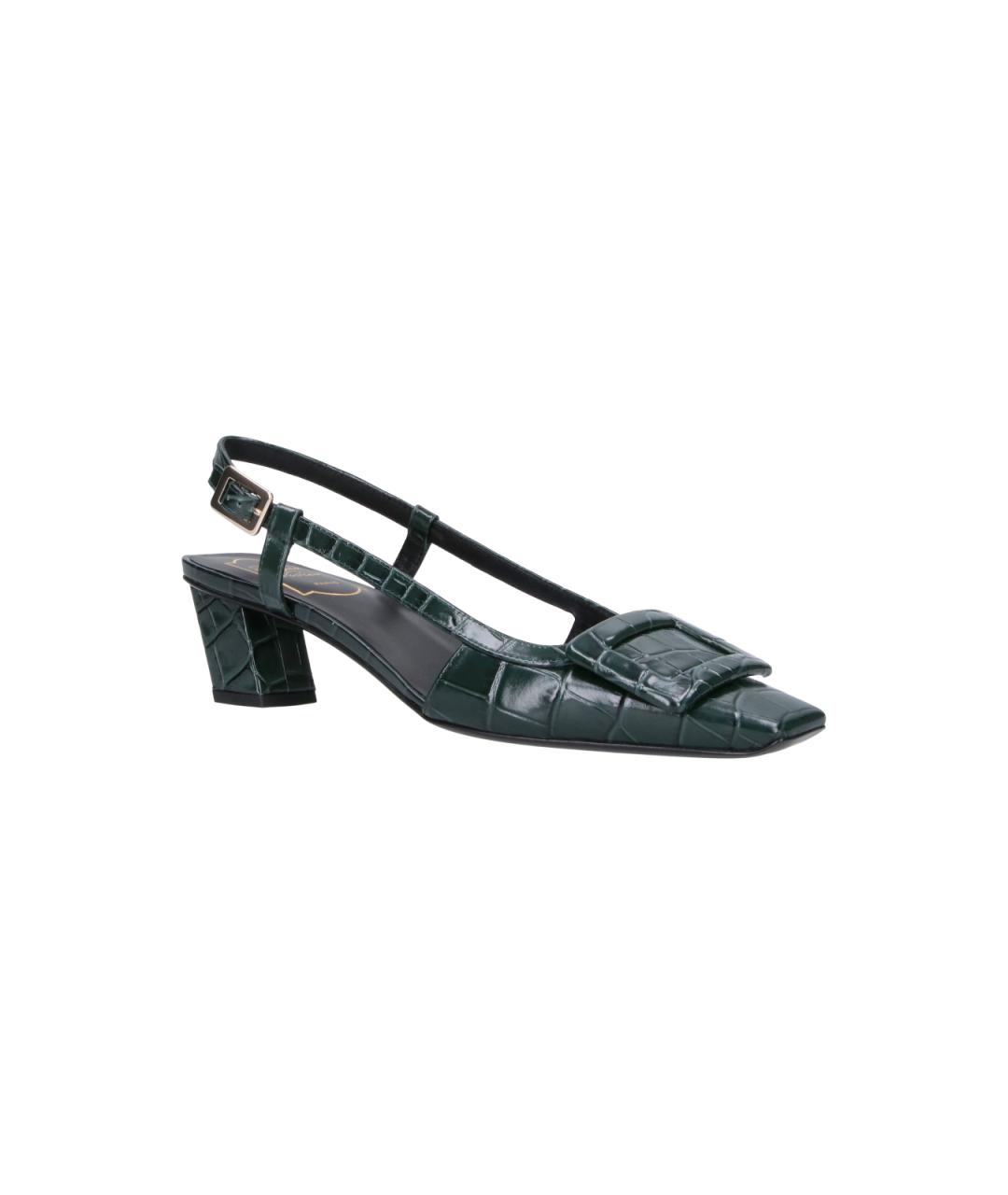 ROGER VIVIER Зеленые кожаные туфли, фото 2