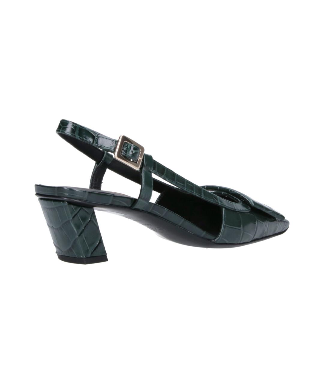 ROGER VIVIER Зеленые кожаные туфли, фото 4