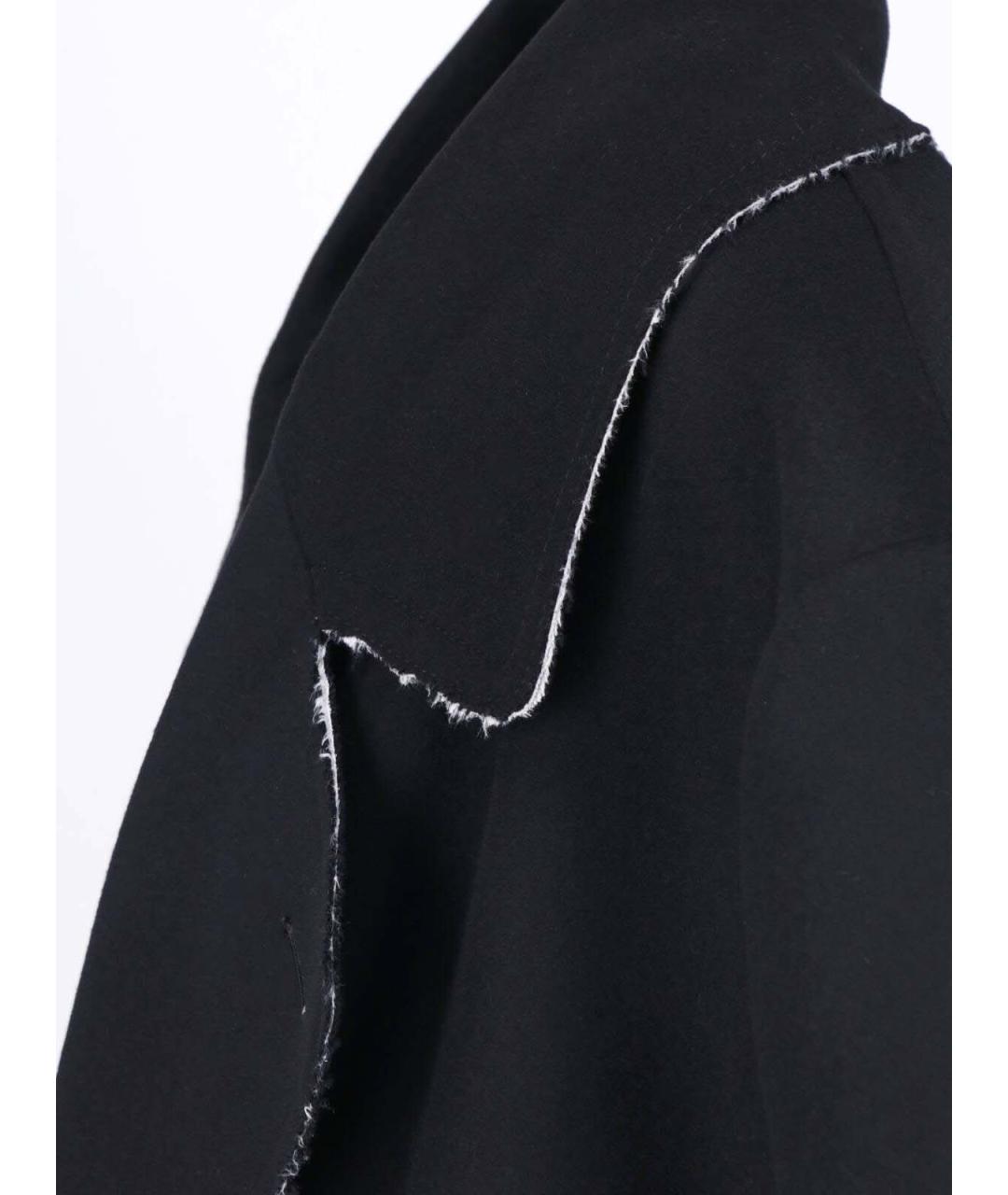 MM6 MAISON MARGIELA Черное шерстяное пальто, фото 4