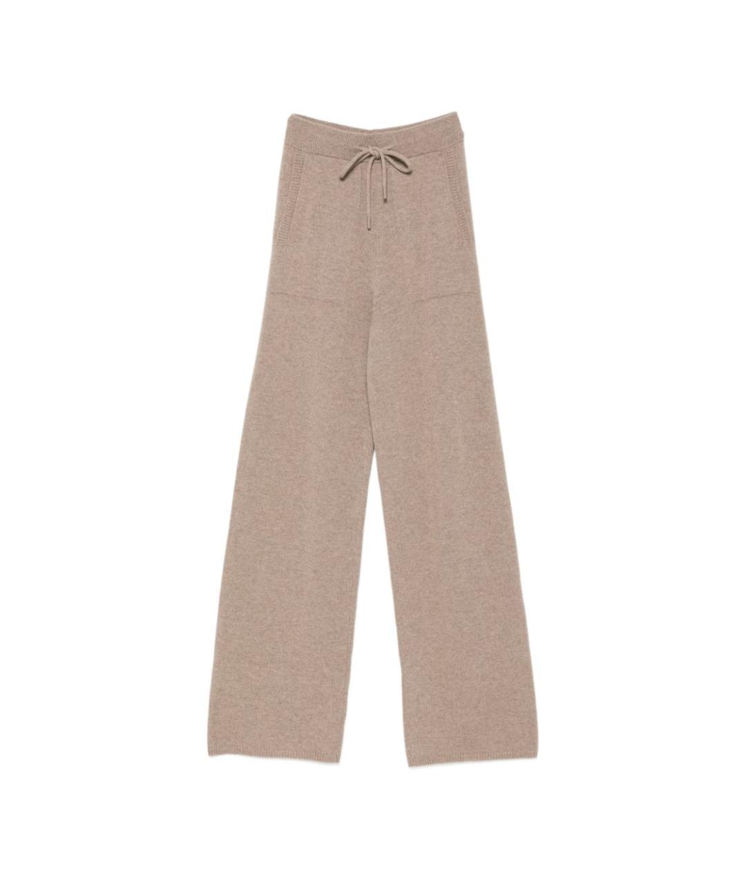 MAX MARA Серые кашемировые прямые брюки, фото 1