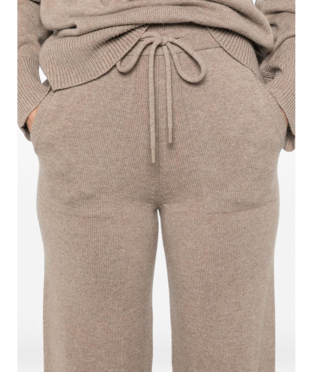 MAX MARA Серые кашемировые прямые брюки, фото 4
