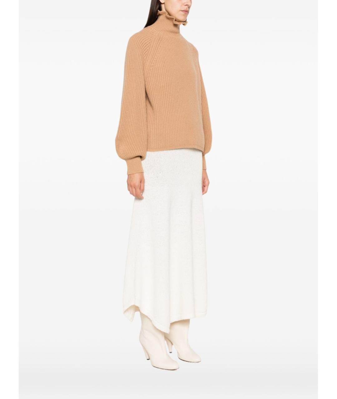MAX MARA Бежевый шерстяной джемпер / свитер, фото 4