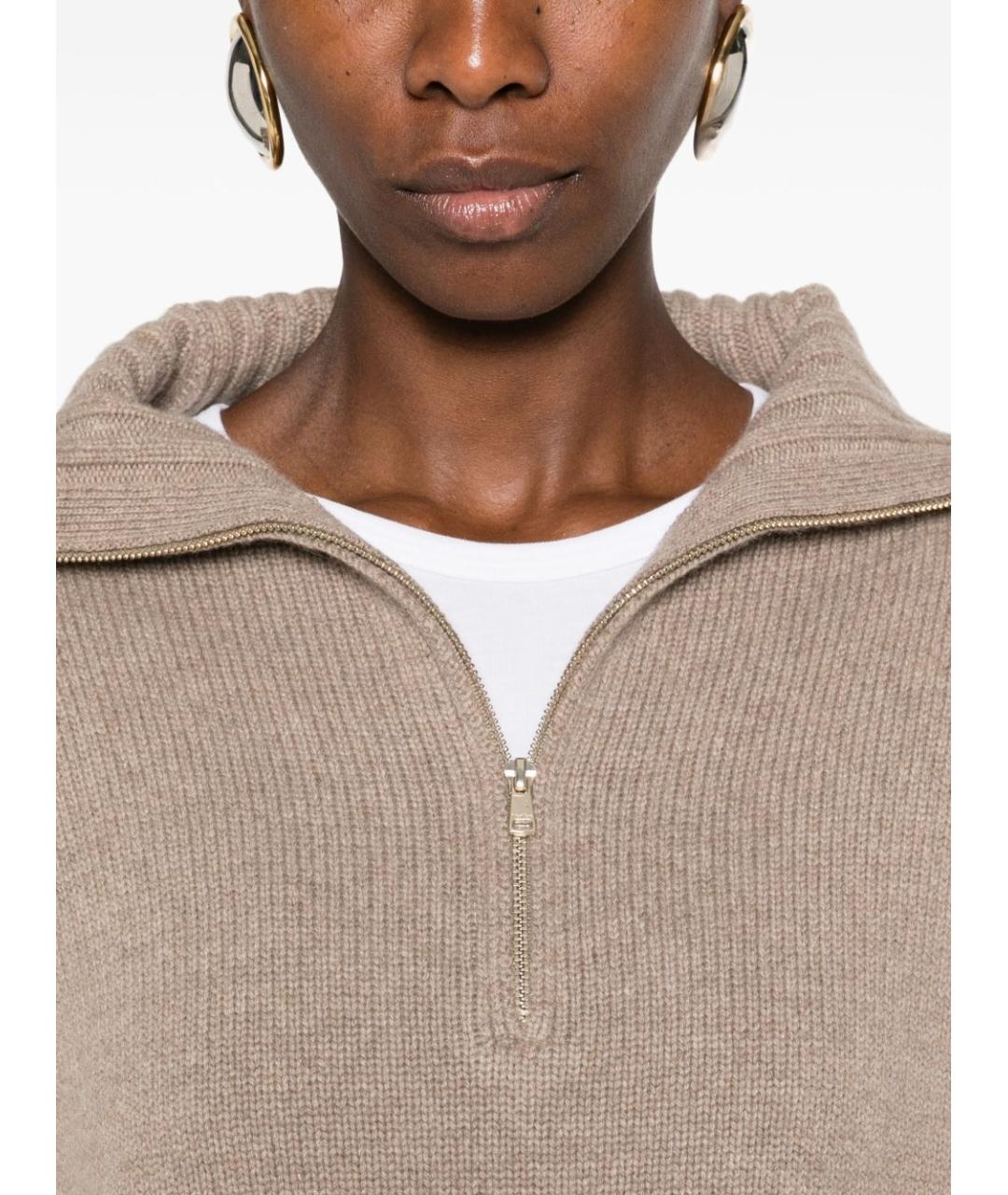MAX MARA Бежевый кашемировый джемпер / свитер, фото 2