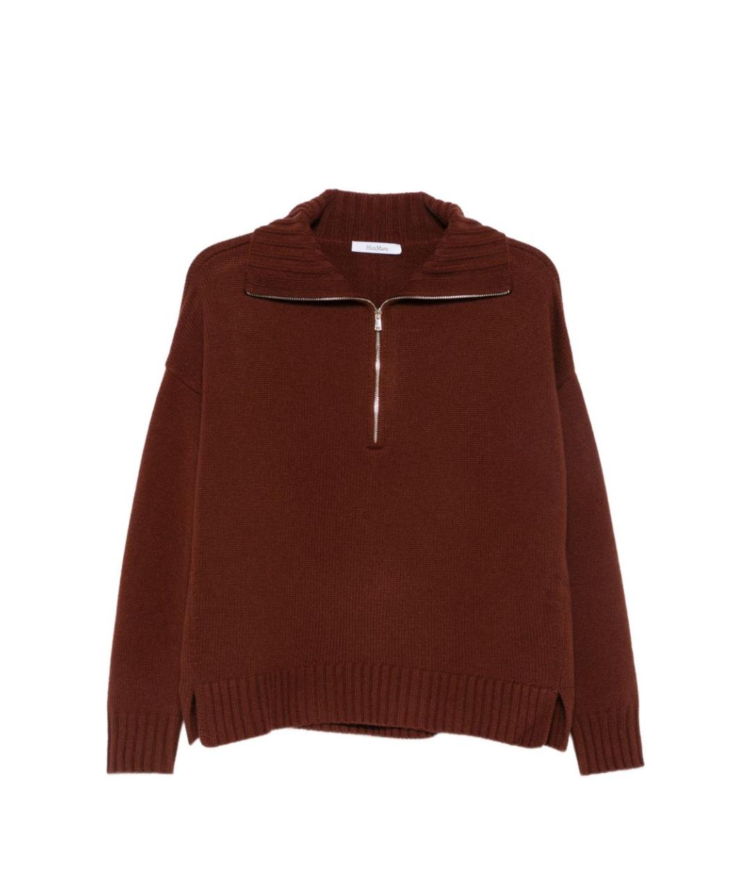 MAX MARA Коричневый кашемировый джемпер / свитер, фото 1