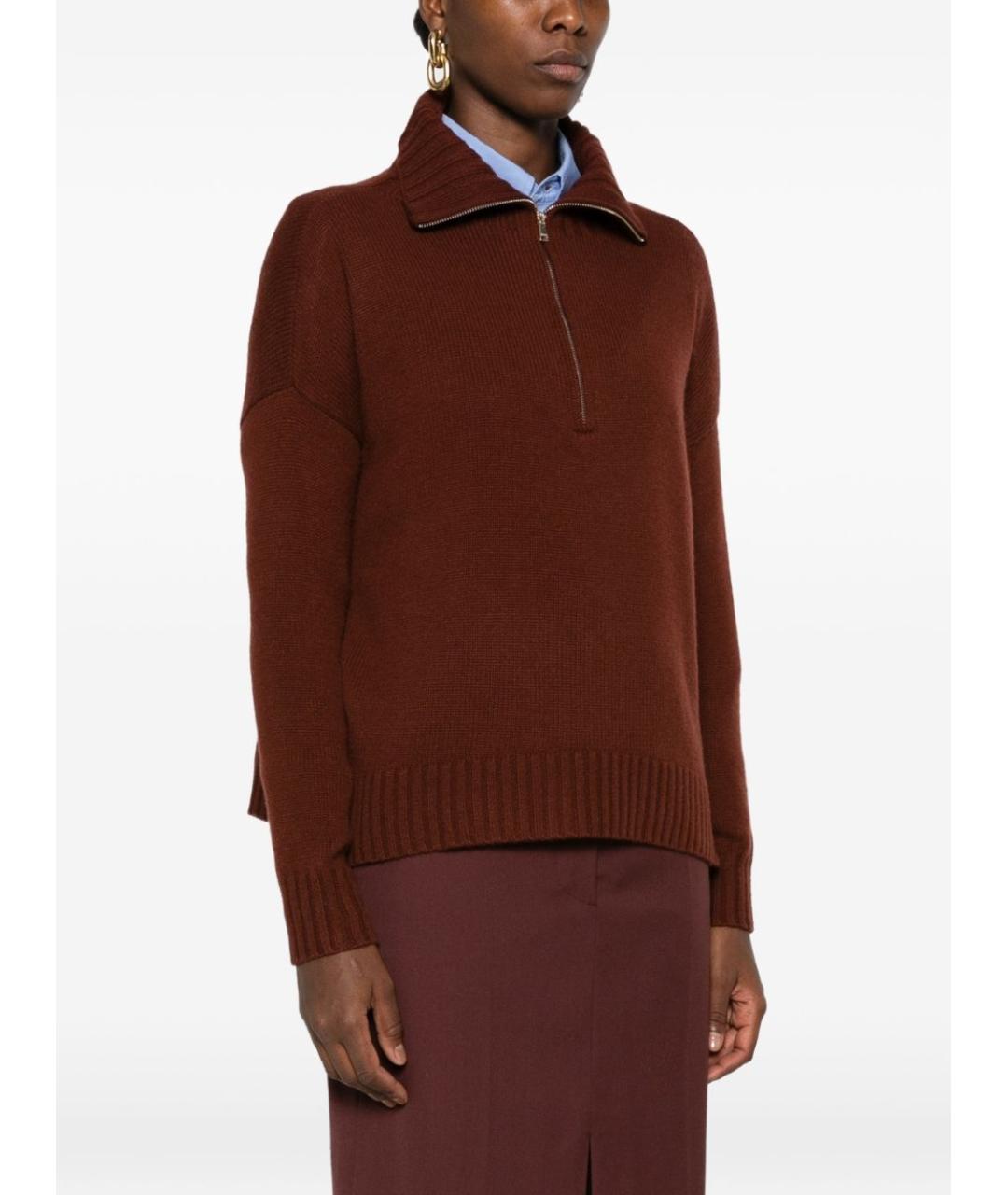 MAX MARA Коричневый кашемировый джемпер / свитер, фото 4