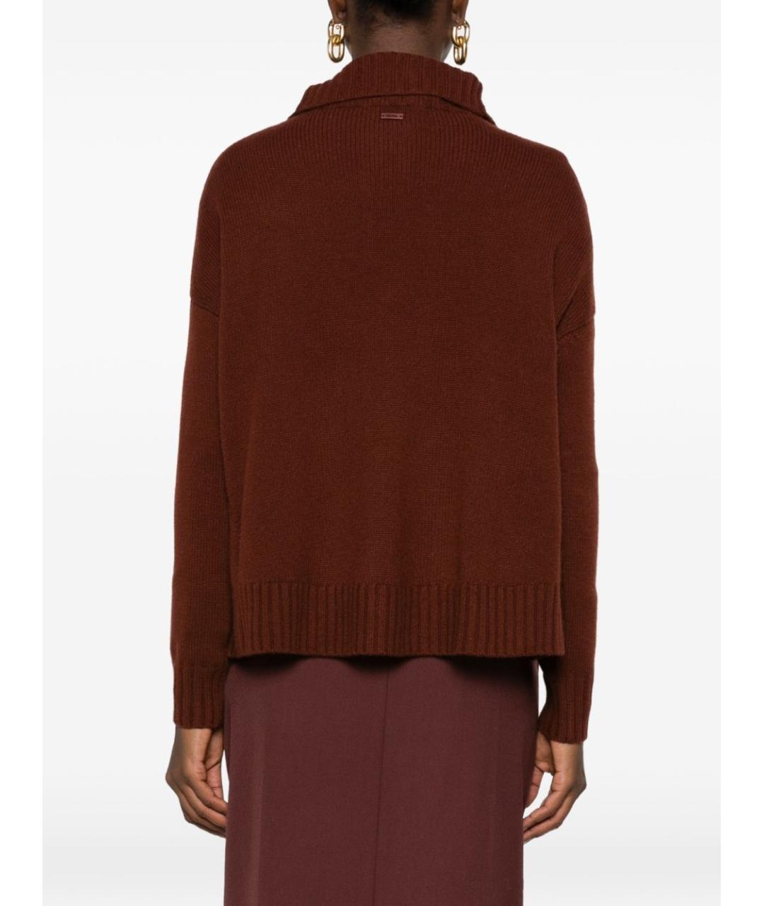 MAX MARA Коричневый кашемировый джемпер / свитер, фото 3