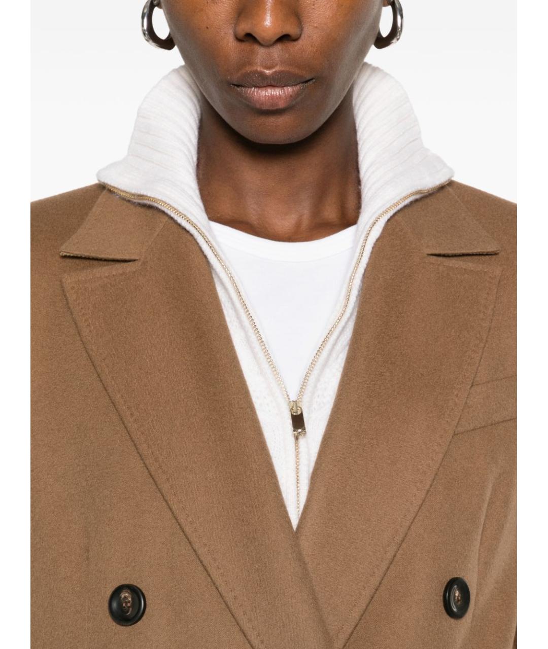 MAX MARA Коричневый шерстяной жакет/пиджак, фото 5