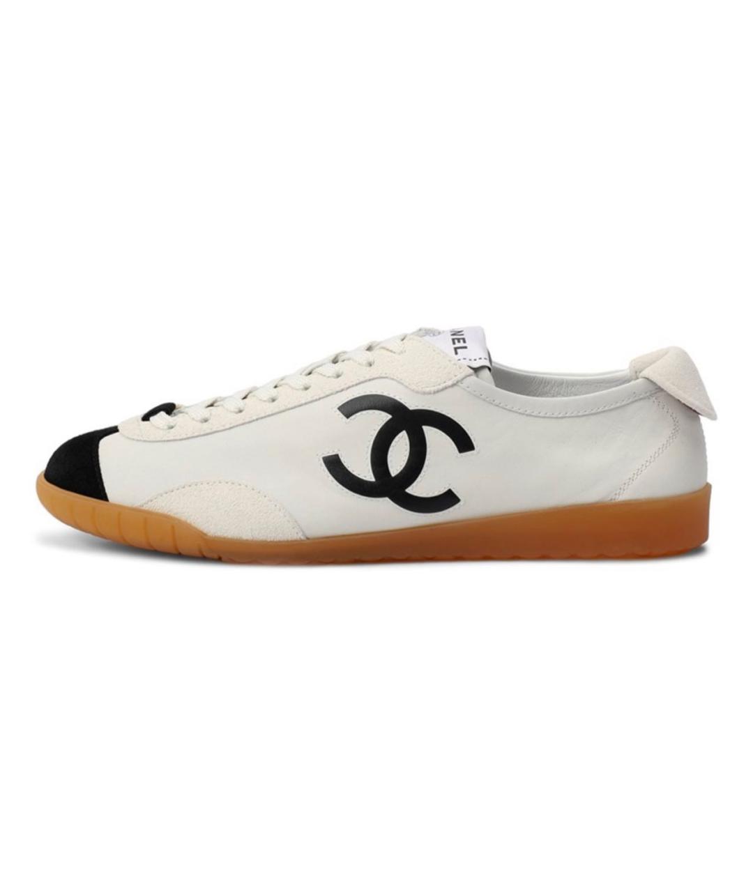 CHANEL Белые кожаные кеды, фото 6