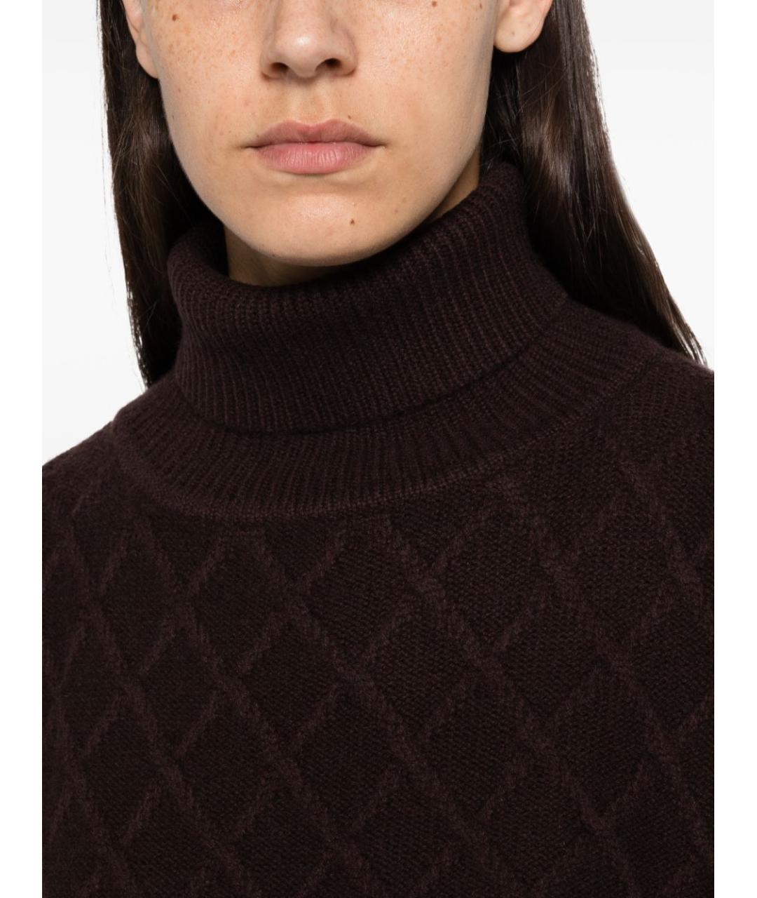 MAX MARA Коричневый шерстяной джемпер / свитер, фото 3