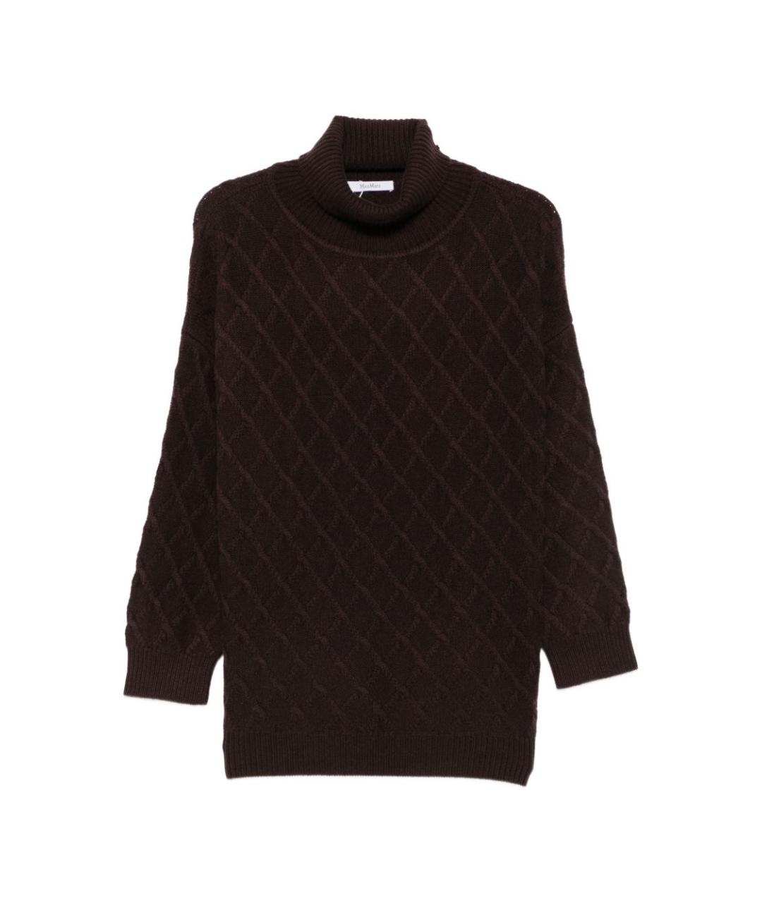 MAX MARA Коричневый шерстяной джемпер / свитер, фото 1