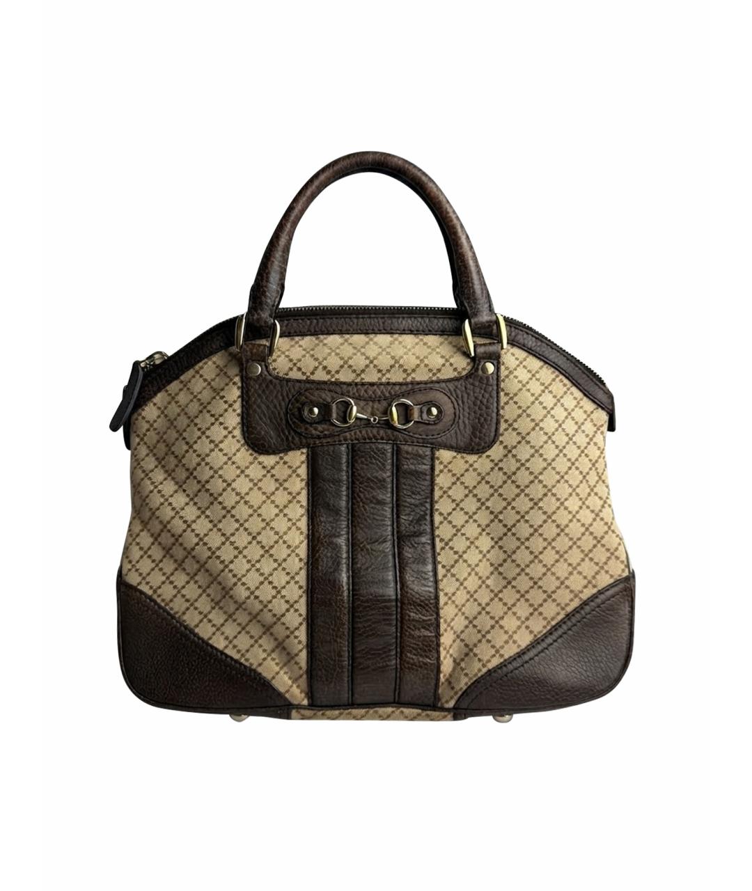 GUCCI Коричневая кожаная сумка с короткими ручками, фото 9