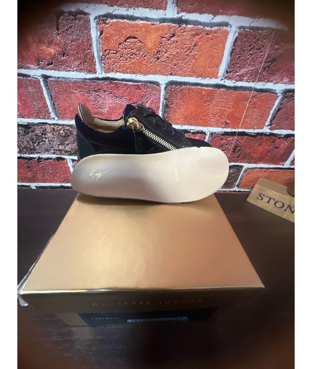 GIUSEPPE ZANOTTI DESIGN Черные кеды из лакированной кожи, фото 4