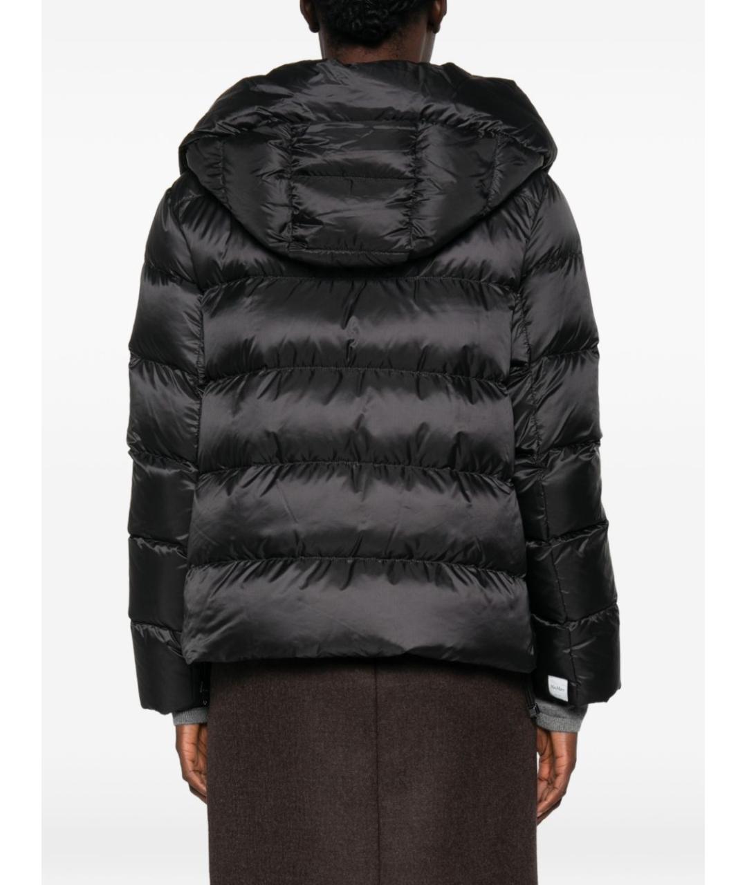 MAX MARA Черный полиэстеровый пуховик, фото 3