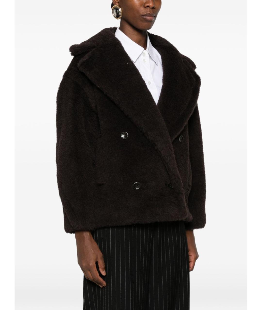 MAX MARA Коричневое шерстяное пальто, фото 3