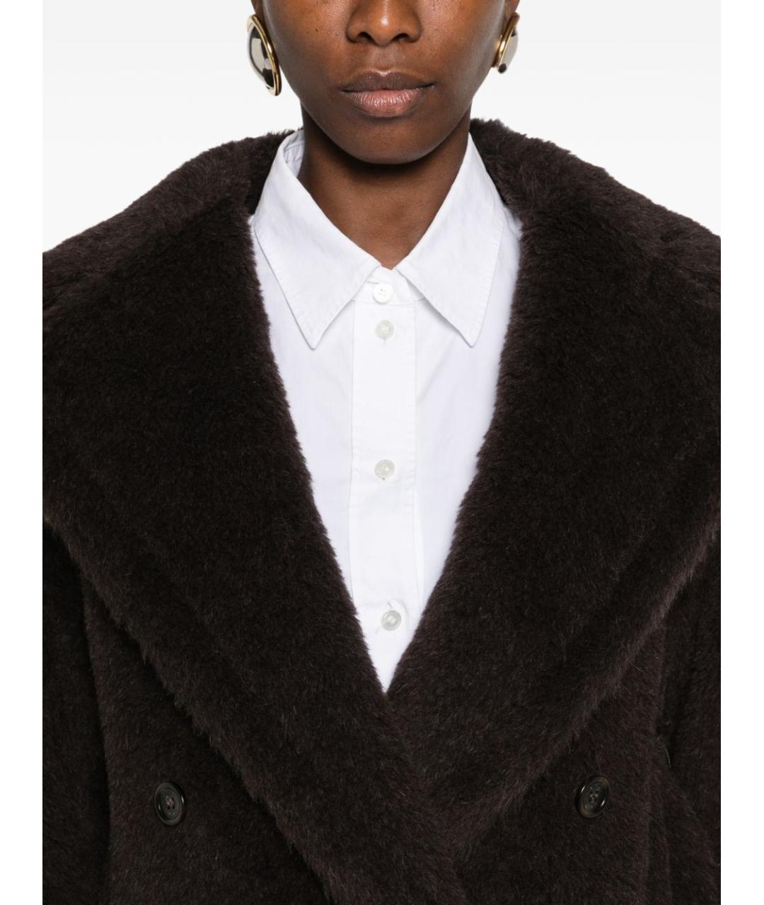 MAX MARA Коричневое шерстяное пальто, фото 4
