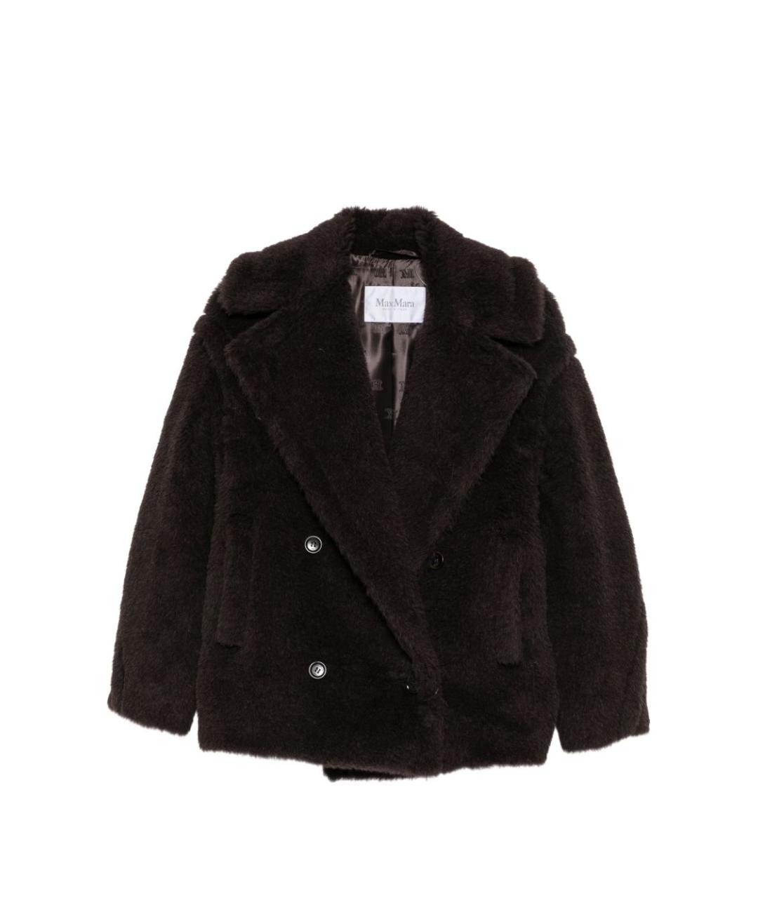 MAX MARA Коричневое шерстяное пальто, фото 1