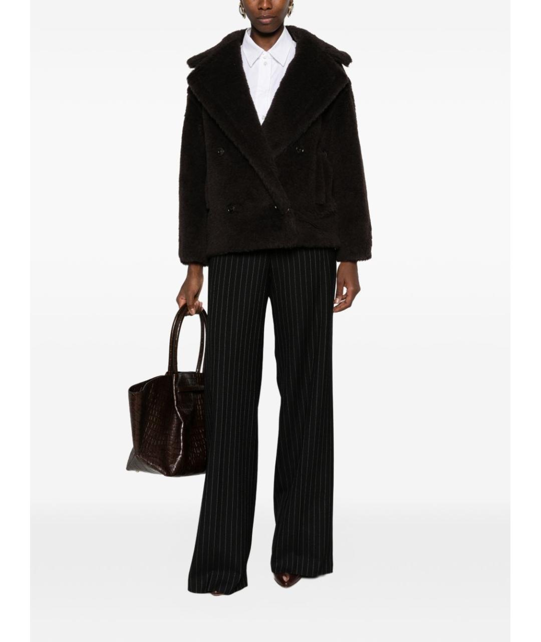 MAX MARA Коричневое шерстяное пальто, фото 2