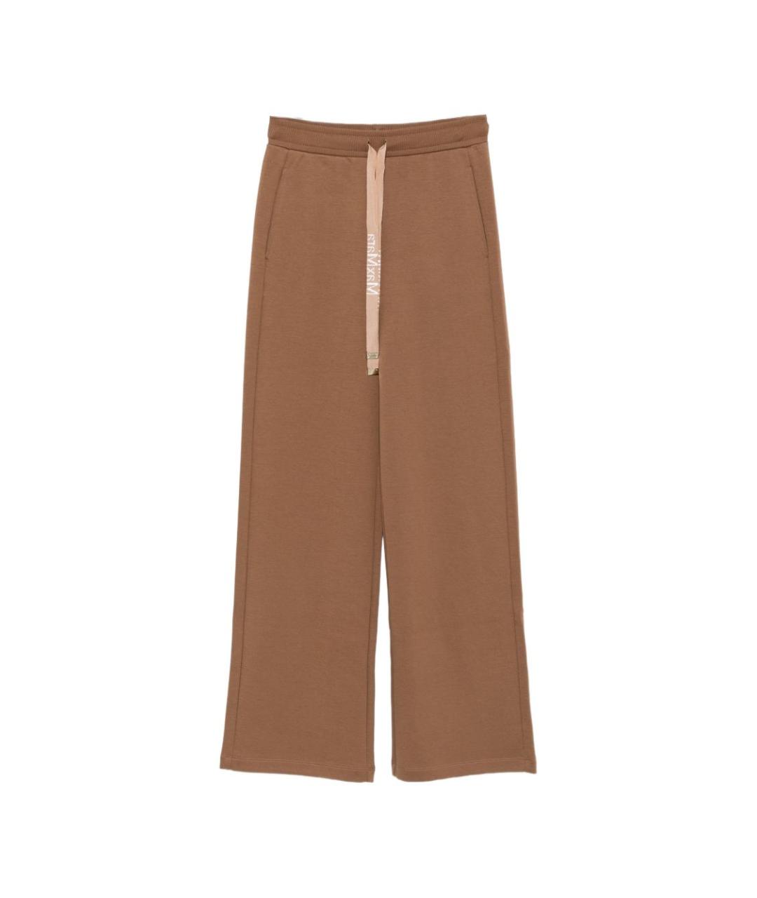 'S MAX MARA Бежевые хлопковые прямые брюки, фото 1