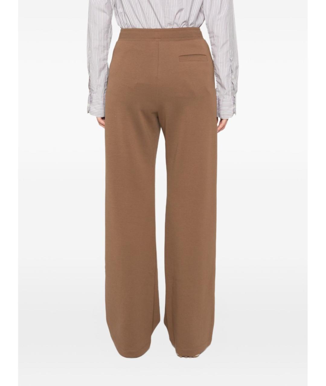 'S MAX MARA Бежевые хлопковые прямые брюки, фото 2