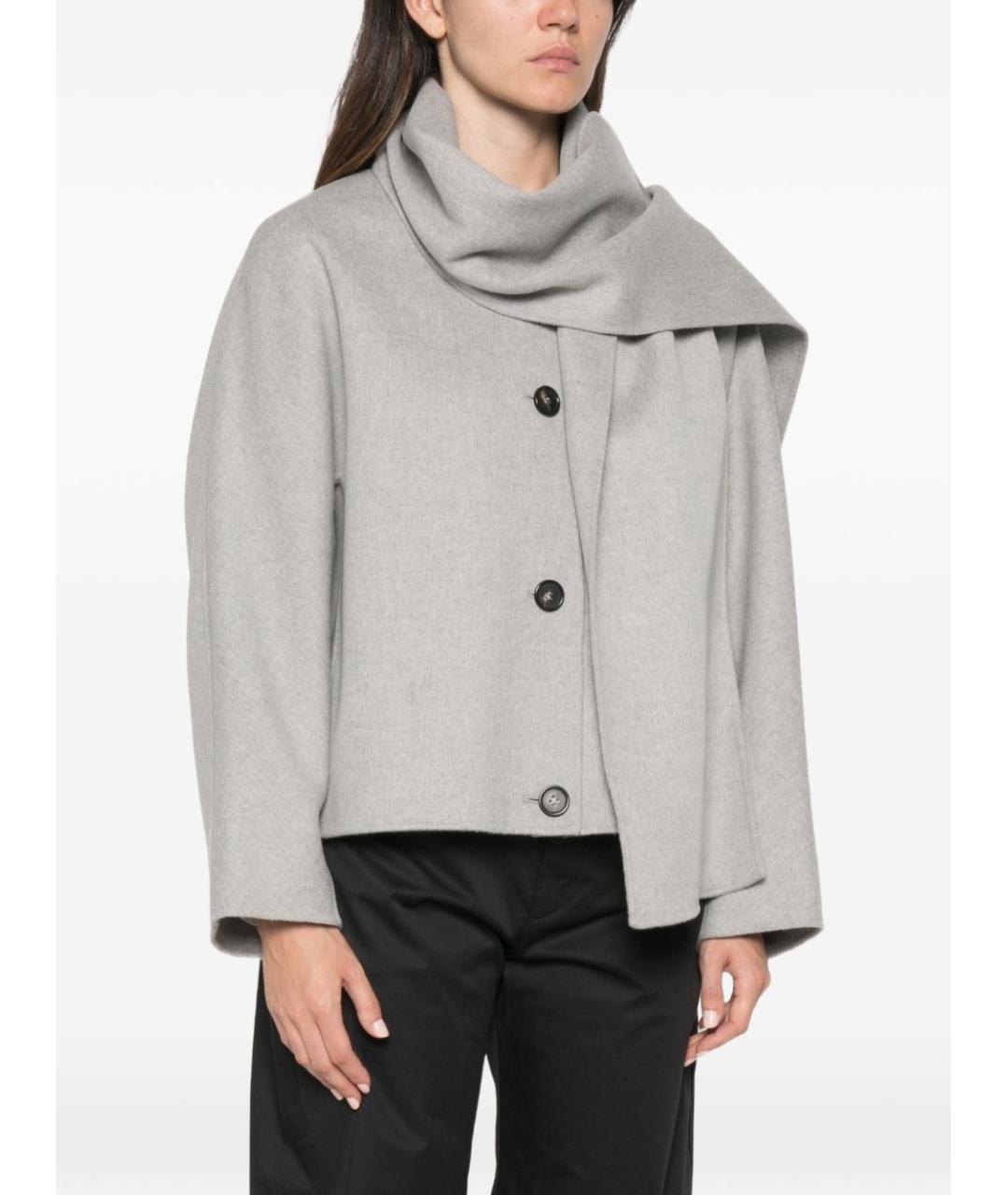 'S MAX MARA Серое шерстяное пальто, фото 2