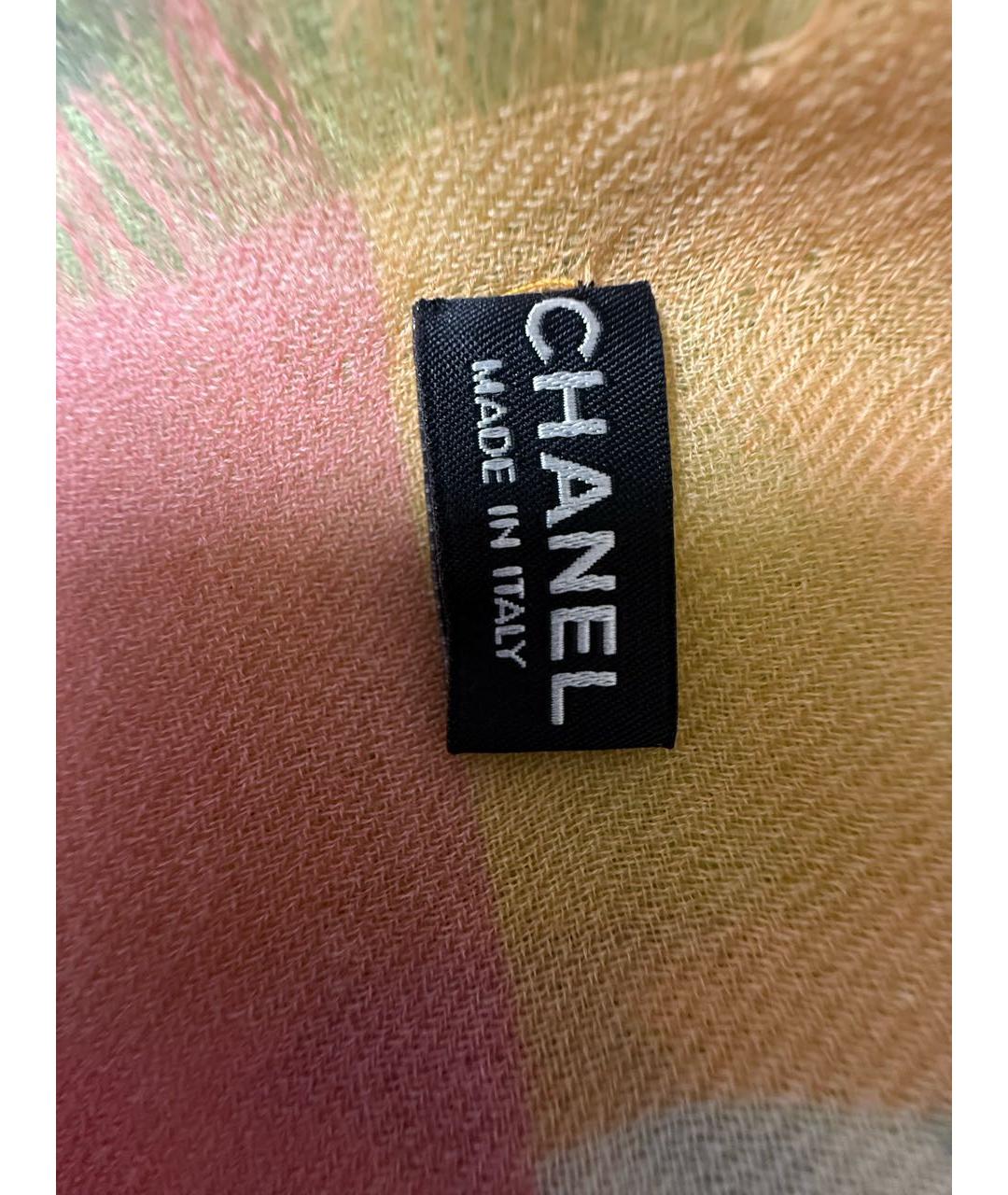 CHANEL Мульти кашемировый шарф, фото 3