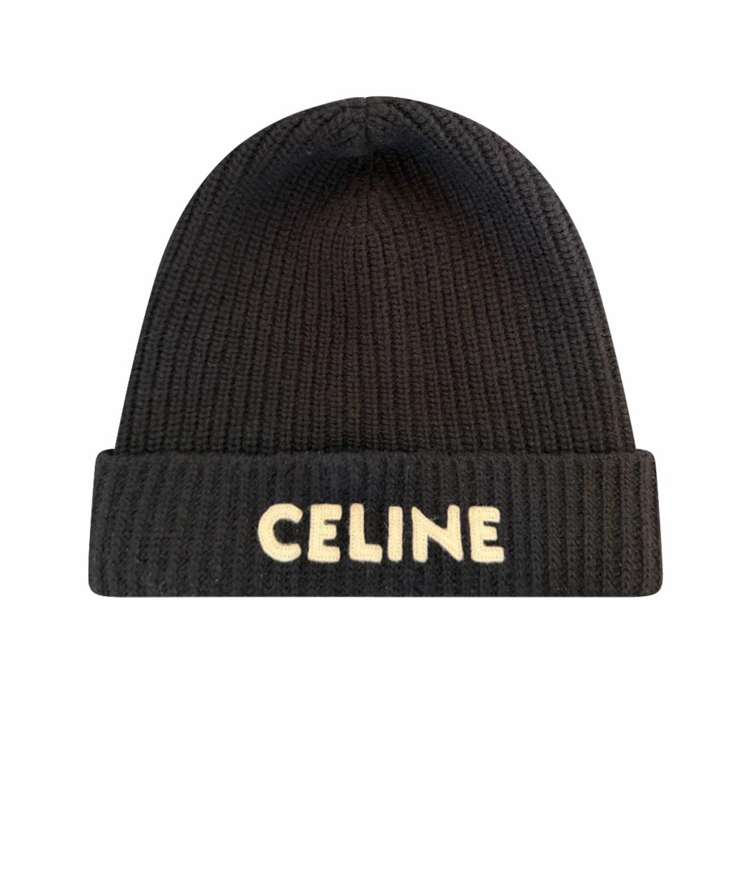 CELINE Черная шапка, фото 1