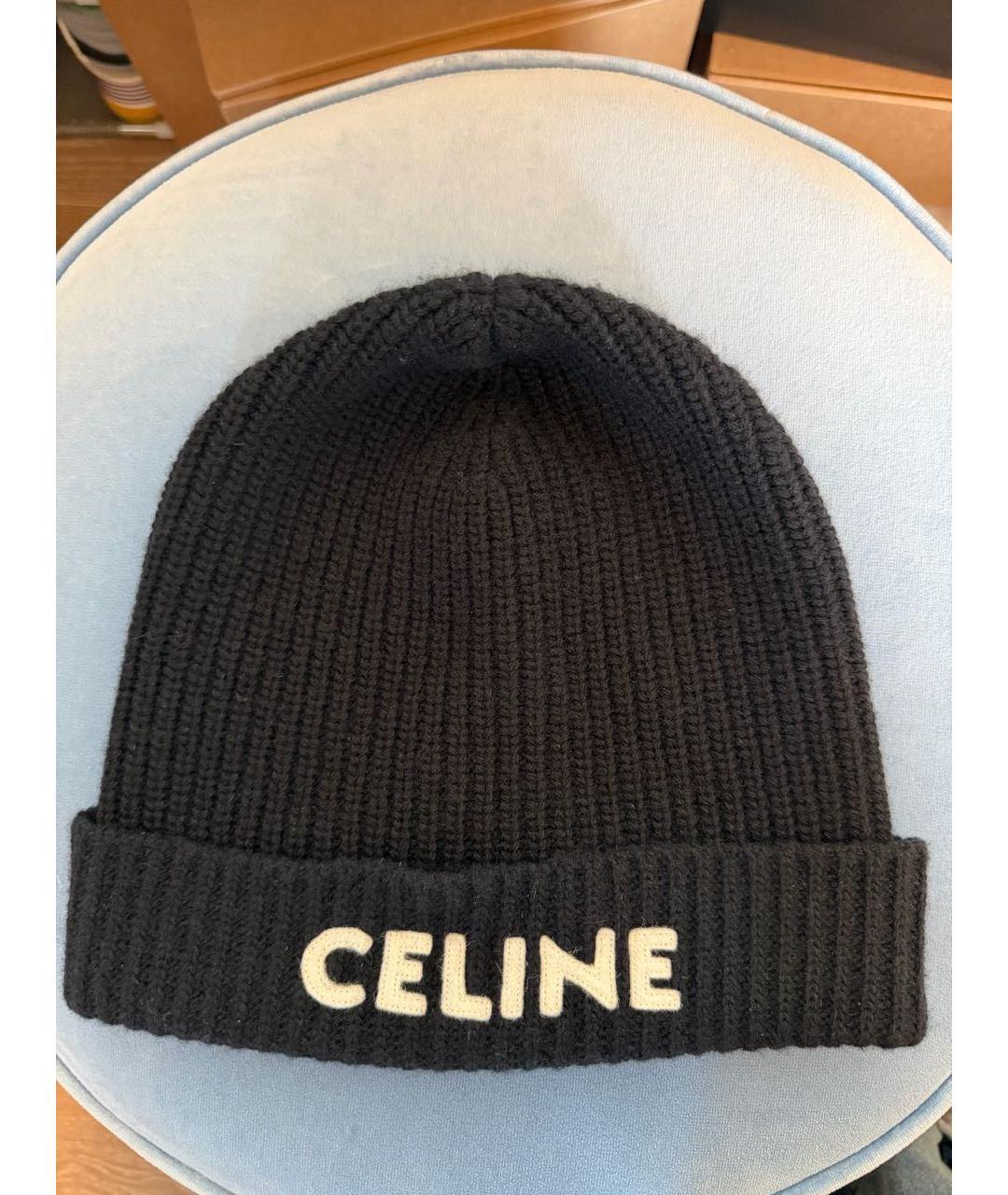 CELINE Черная шапка, фото 6