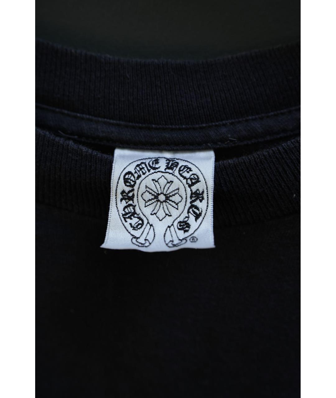 CHROME HEARTS Черная хлопковая футболка, фото 3