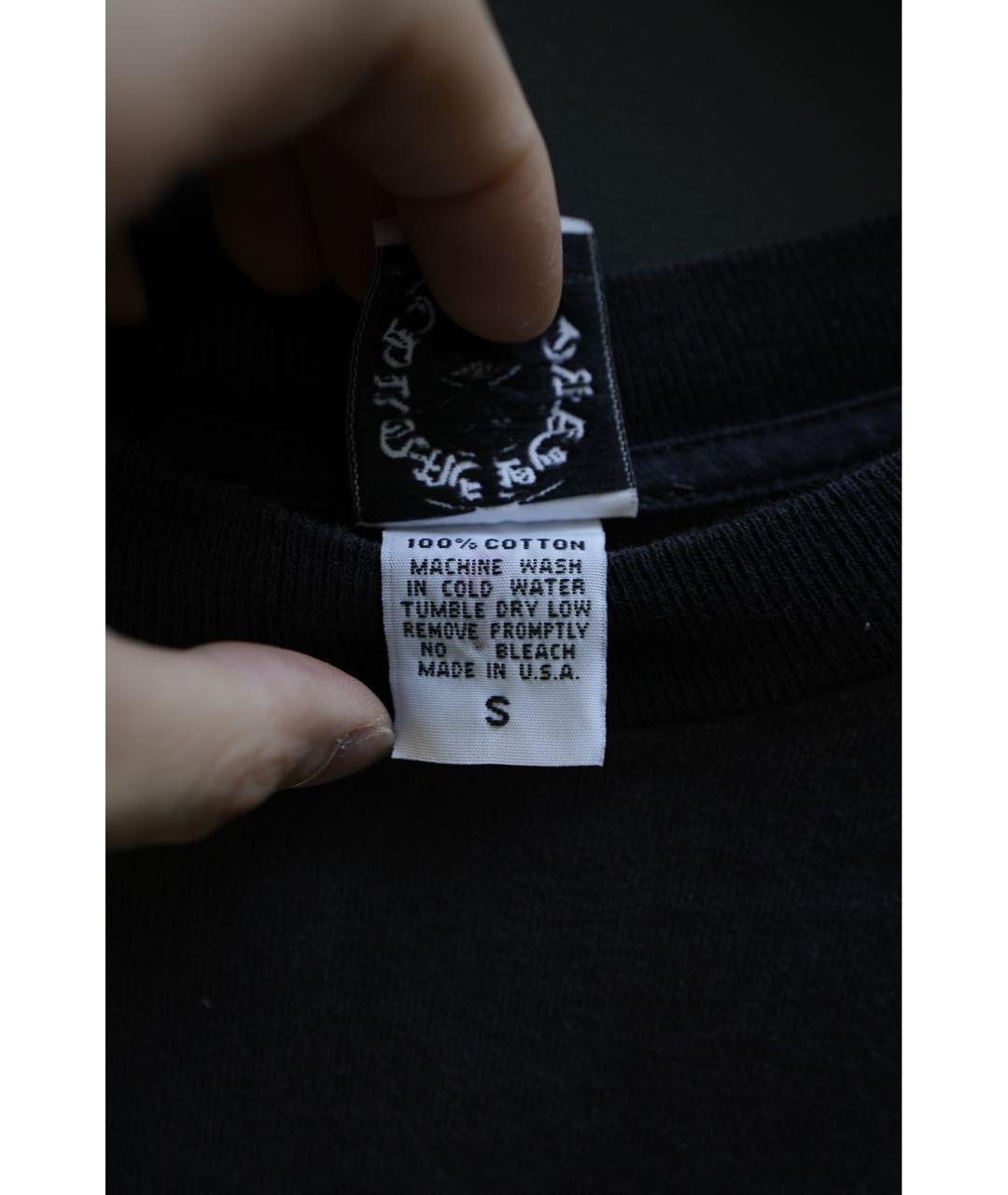 CHROME HEARTS Черная хлопковая футболка, фото 6