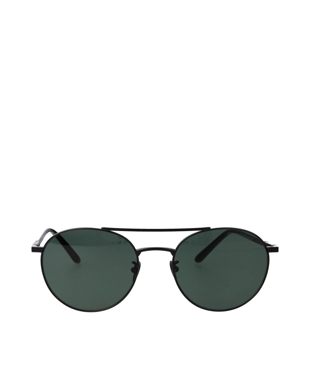 GIORGIO ARMANI Черные металлические солнцезащитные очки, фото 1