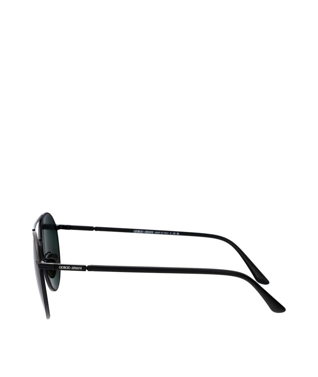 GIORGIO ARMANI Черные металлические солнцезащитные очки, фото 3