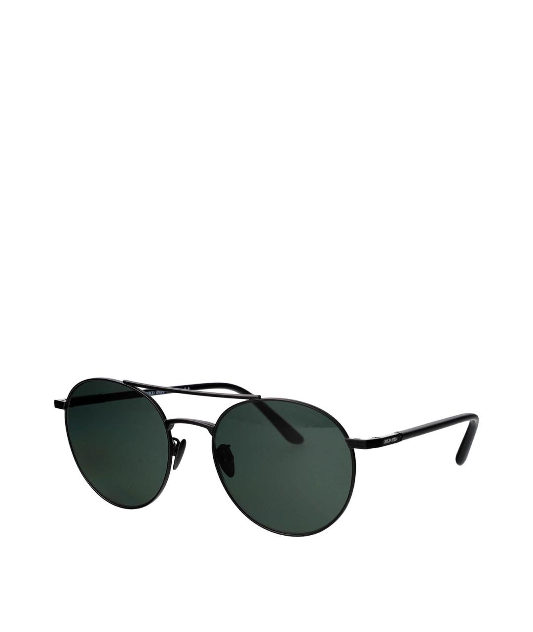 GIORGIO ARMANI Черные металлические солнцезащитные очки, фото 2