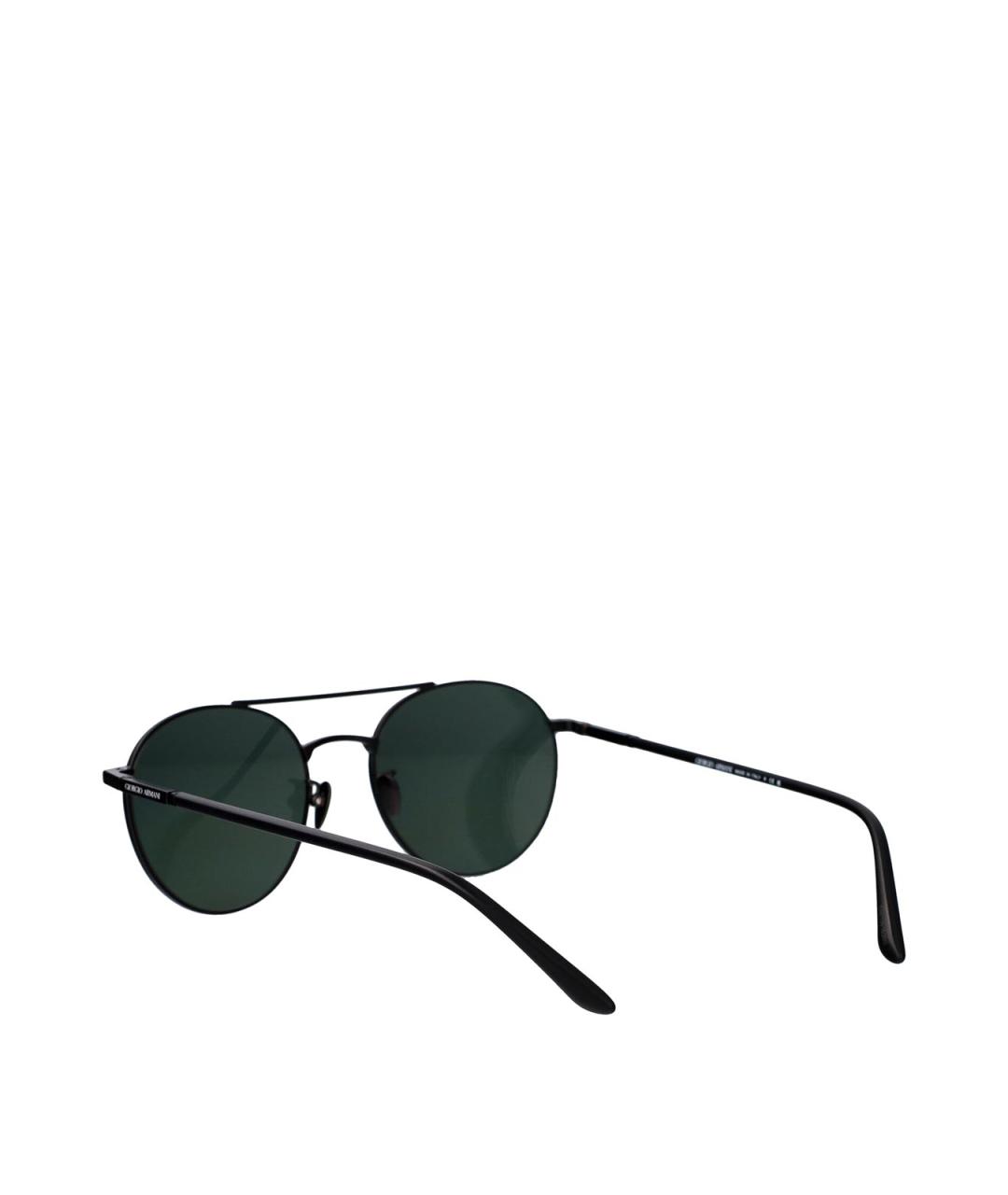 GIORGIO ARMANI Черные металлические солнцезащитные очки, фото 4