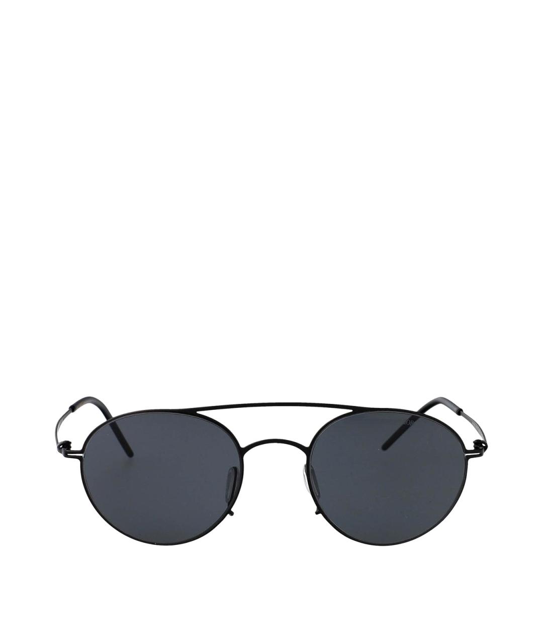 GIORGIO ARMANI Черные металлические солнцезащитные очки, фото 1