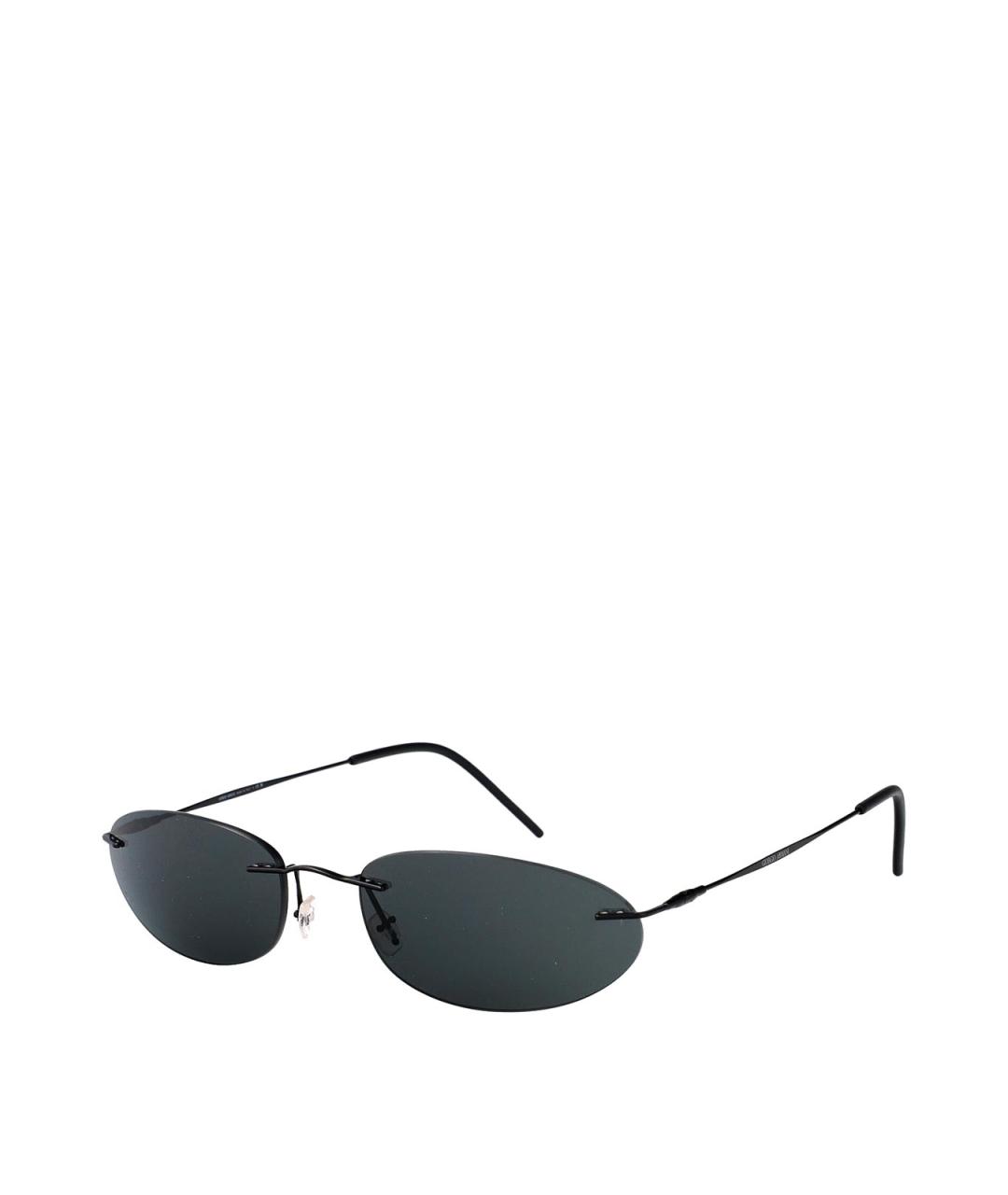 GIORGIO ARMANI Черные металлические солнцезащитные очки, фото 2