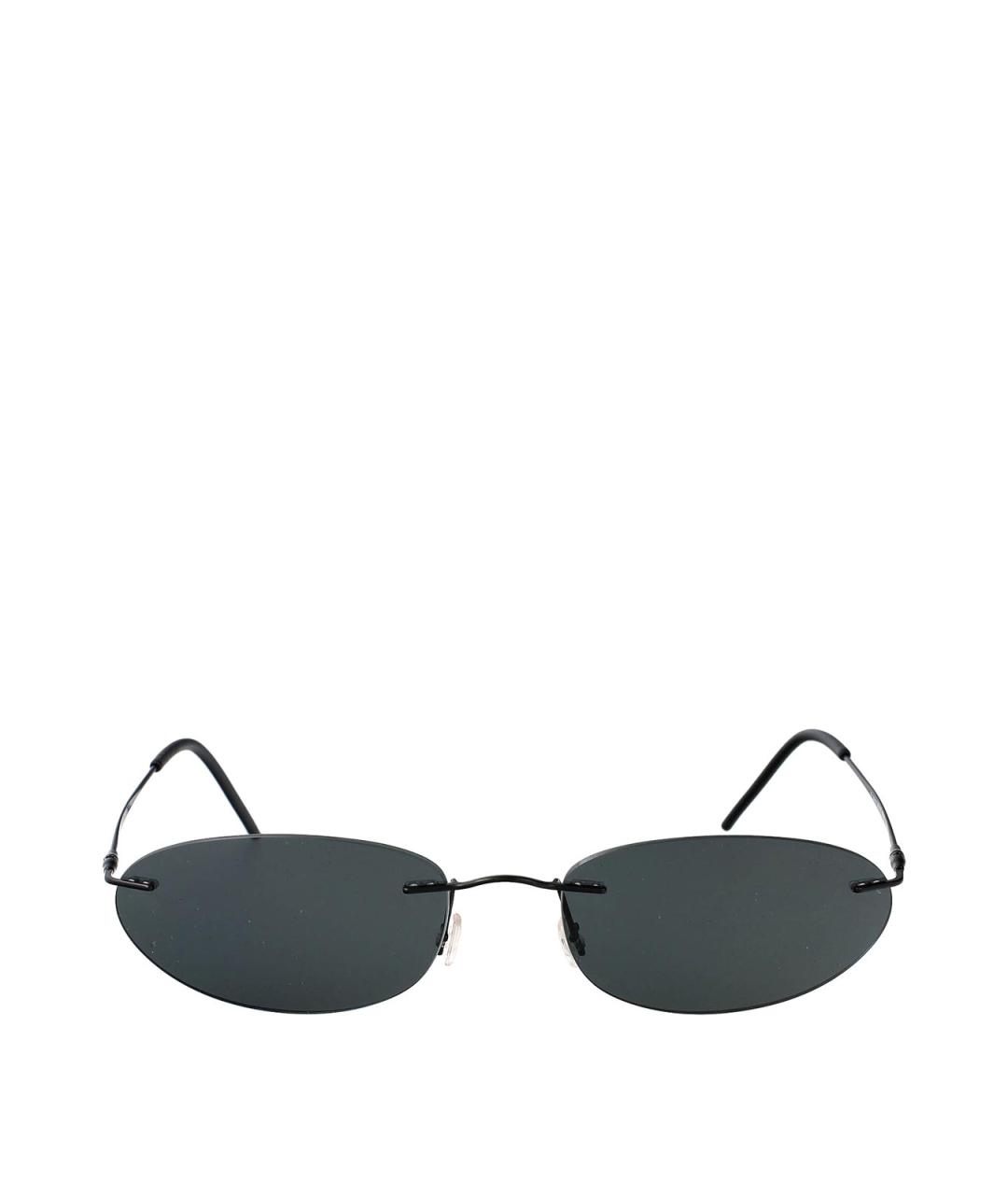 GIORGIO ARMANI Черные металлические солнцезащитные очки, фото 1