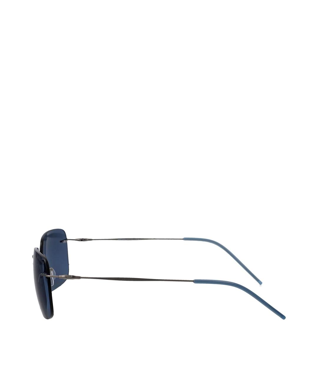 GIORGIO ARMANI Синие металлические солнцезащитные очки, фото 3