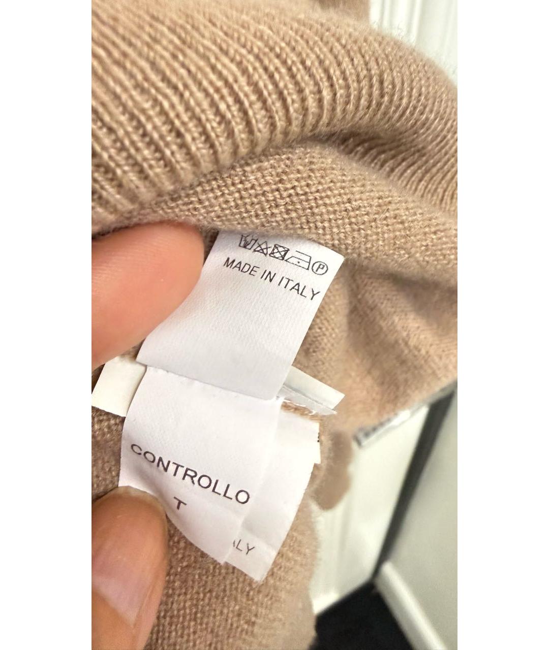 BRUNELLO CUCINELLI Коричневый кашемировый джемпер / свитер, фото 4
