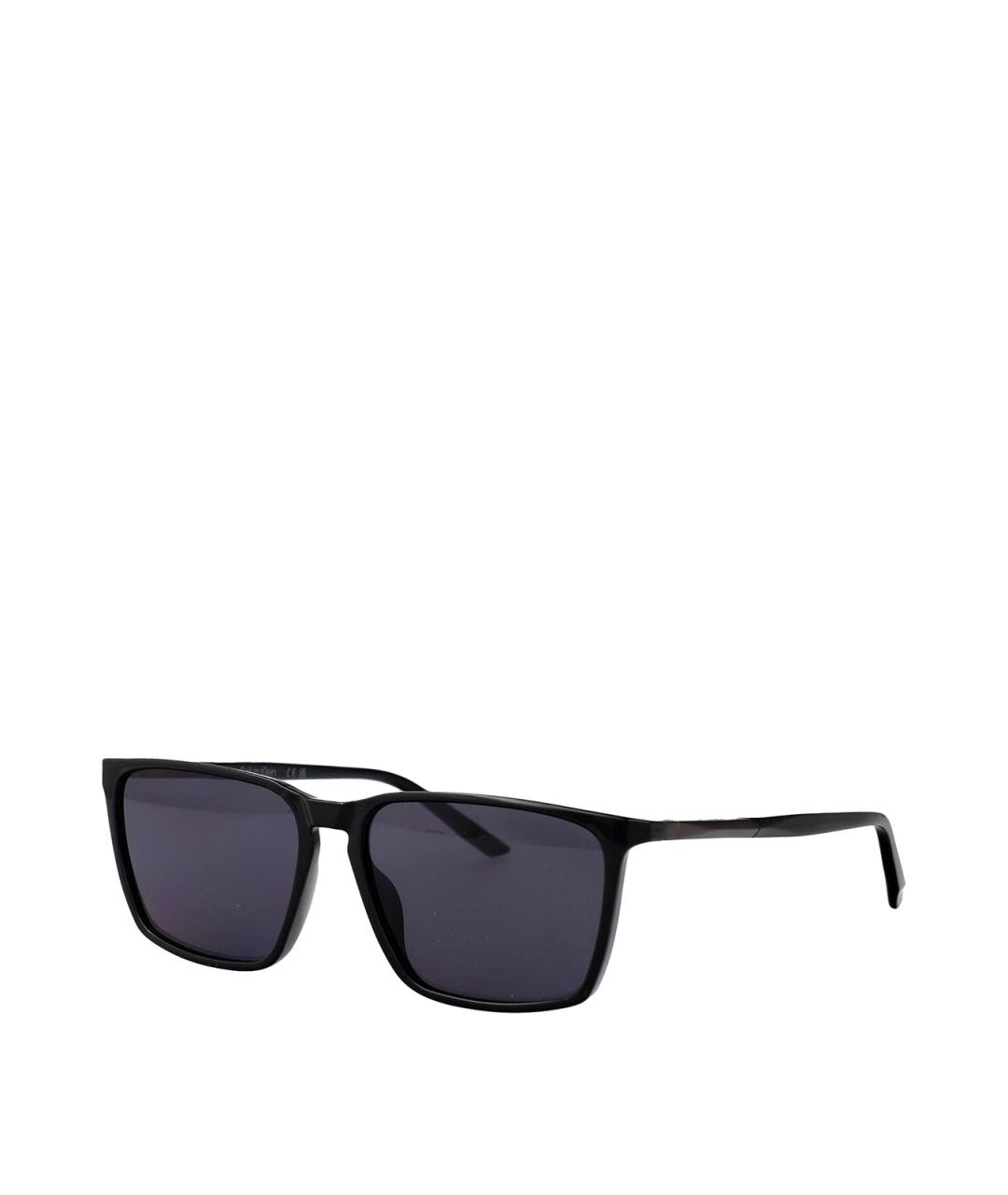 CALVIN KLEIN Черные пластиковые солнцезащитные очки, фото 2