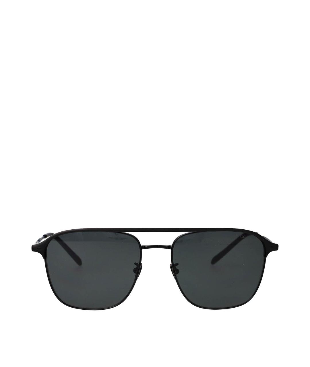 GIORGIO ARMANI Черные металлические солнцезащитные очки, фото 1