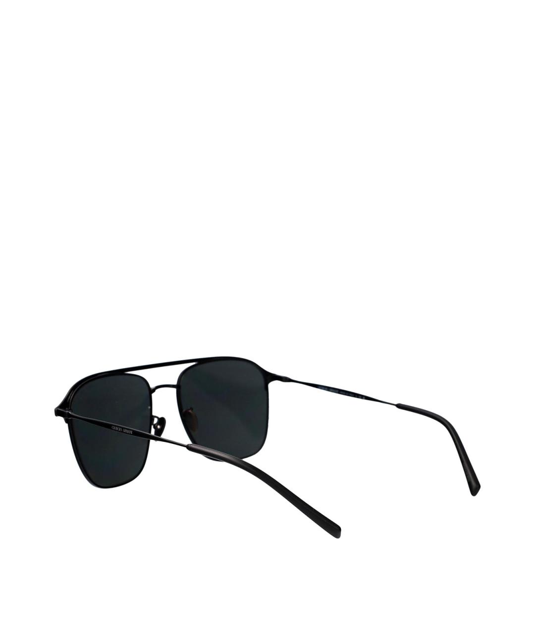 GIORGIO ARMANI Черные металлические солнцезащитные очки, фото 4