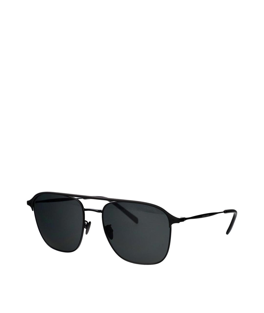 GIORGIO ARMANI Черные металлические солнцезащитные очки, фото 2
