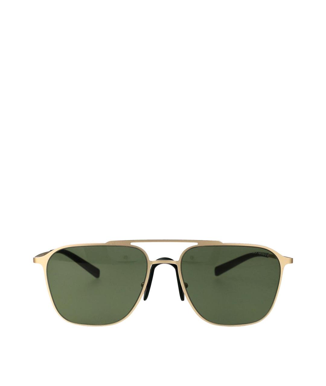 GIORGIO ARMANI Золотые металлические солнцезащитные очки, фото 1
